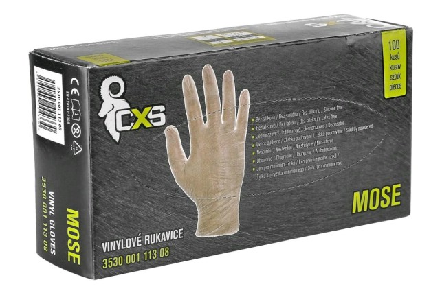 CXS Rukavice jednorzov MOSE vinylov vel. 10